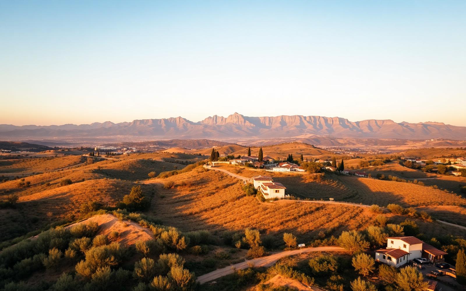 Le colline calabresi al tramonto